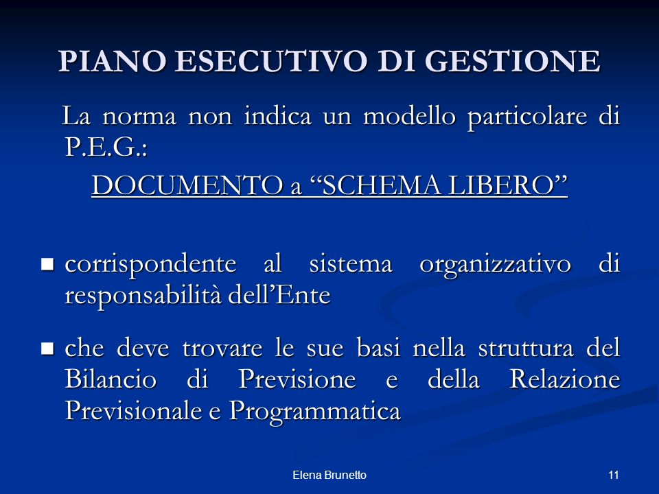 Il Piano Esecutivo Di Gestione Ppt Video Online Scaricare